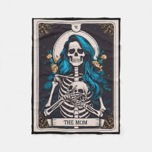 The Mum Tarot Card Skeleton Mothers Day Witch Mum Fleece Blanket