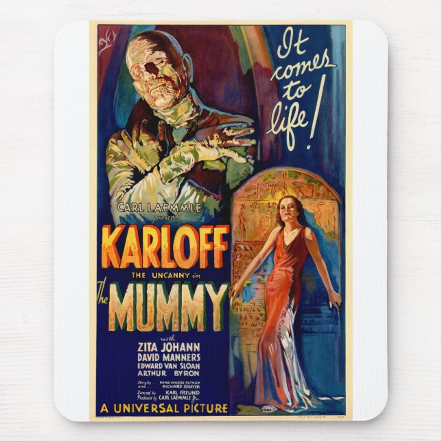 The Mummy 1932 Film Mouse Pad (Front)