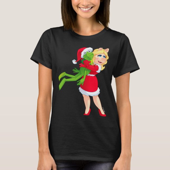 The Muppets Kermit Miss Ggy Christmas  T-Shirt (Front)