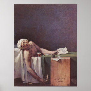 The murdered Marat by Jacques-Louis David Poster