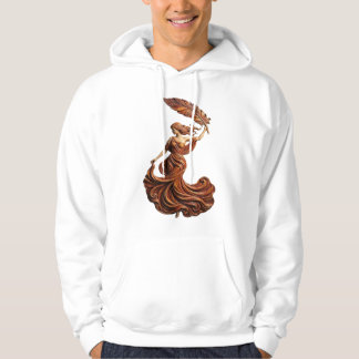 "The Muse of Fluidity" – Artistic Feather Goddess Hoodie