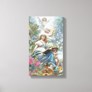 The Muse of Poesie (by Konstantin Makovsky) Canvas Print