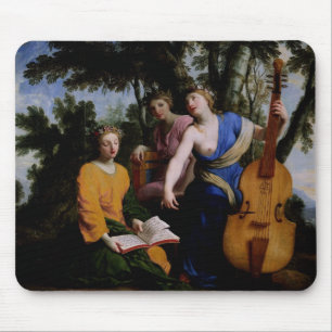 The Muses Melpomene, Erato and Polymnia, 1652-55 Mouse Pad