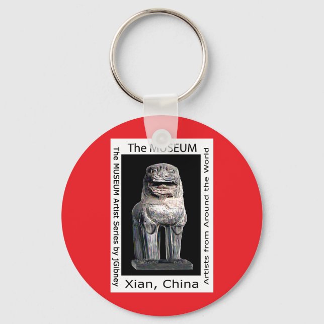 The MUSEUM Artist Series by jGibney  Stone Lion Ke Key Ring (Front)