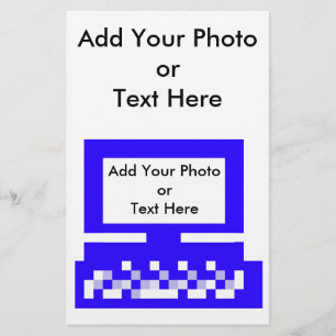 The MUSEUM Artist Series Images Computer Blue Stationery