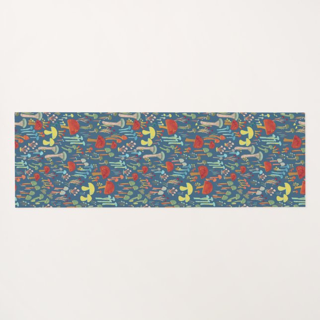 The mushroom garden yoga mat - double sided (Back (Horizontal))
