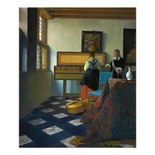 The Music Lesson by Johannes Vermeer Photo Print