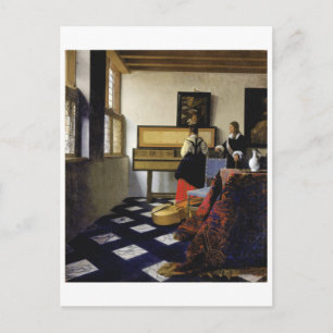 The Music Lesson by Johannes Vermeer Postcard