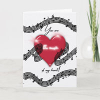 The Music of My Heart Valentine's Day Card