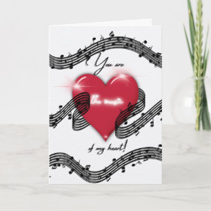 The Music of My Heart Valentine's Day Card