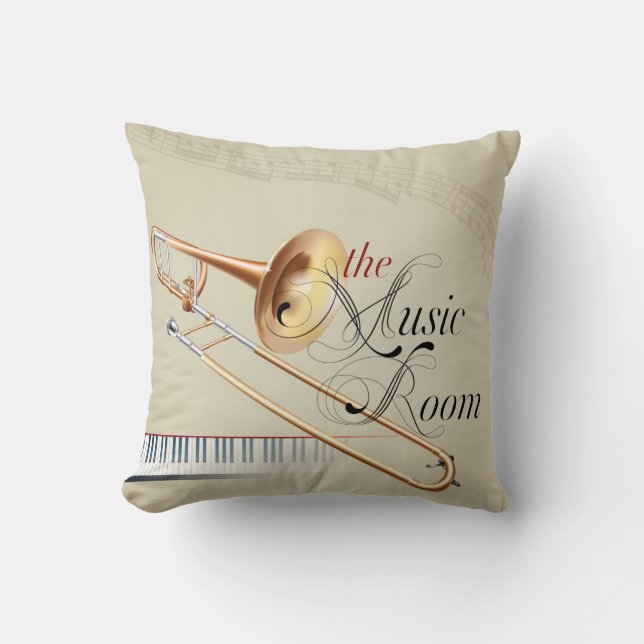the Music Room Trombone Cushion (Front)