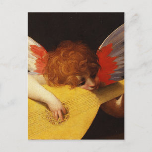 The Musical Angel - Vintage Christmas Holiday Postcard