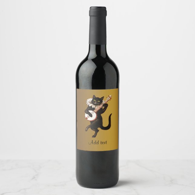 The Musical Cat Template, Wine Label (Front)
