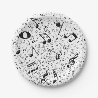 The musical notes paper plate