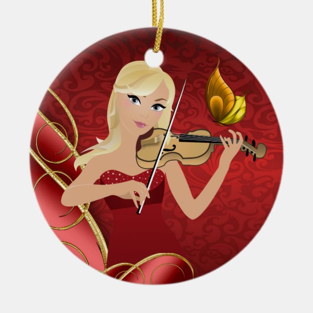 The Musician - SRF Ceramic Tree Decoration (Front)