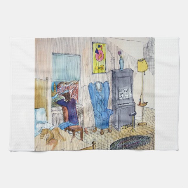The Musician Tea Towel (Horizontal)