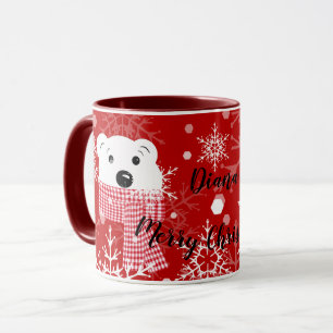 The muzzle of a polar bear, Christmas Mug