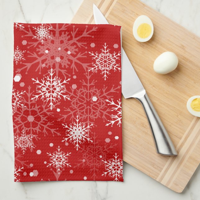 The muzzle of a polar bear, Christmas   Tea Towel (Quarter Fold)