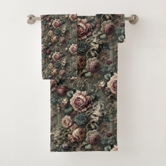 The Myrrh Man’s Prophecy – Gothic Victorian Bath Towel Set (Insitu)