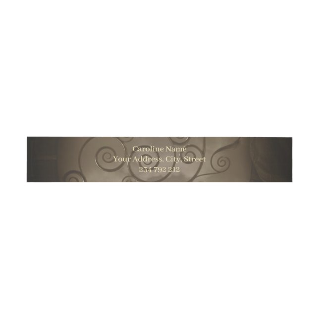 The mysterious steampunk movement invitation belly band (Flat)