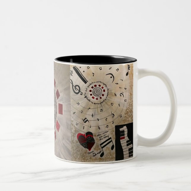 The Mystery is in the Creation (Mug) Two-Tone Coffee Mug (Right)