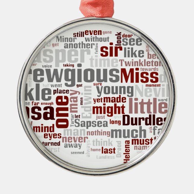 The Mystery of Edwin Drood Metal Tree Decoration (Front)