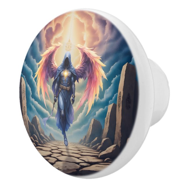 The Mystic Guardian of Hope  Ceramic Knob (Right)