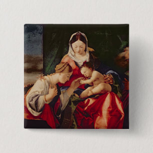 The Mystic Marriage of Saint Catherine, 1505/8 15 Cm Square Badge
