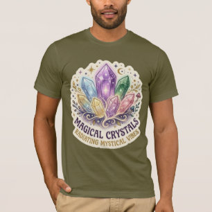 The Mystic Prism   Enchanted Crystal Cluster Graph T-Shirt