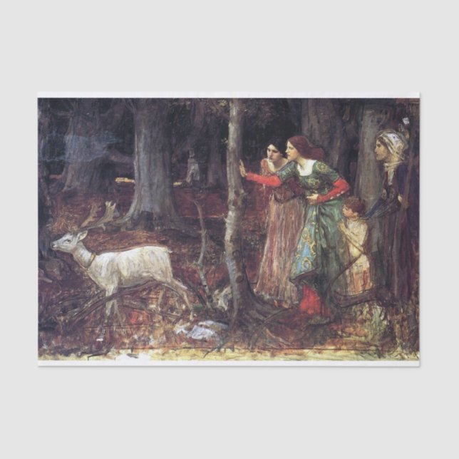 The Mystic Wood by John William Waterhouse Tissue Paper (Front)
