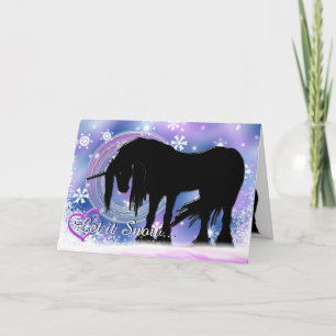 The Mystical Black Unicorn (Let It Snow) Card