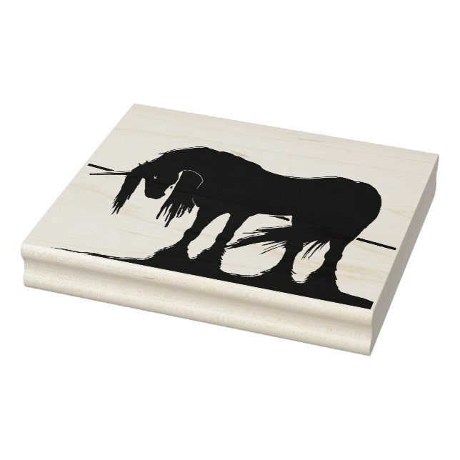The Mystical Black Unicorn (Line) Rubber Stamp (Stamp)