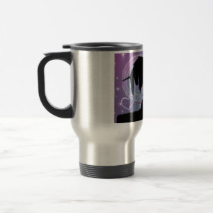 The Mystical Black Unicorn (Pastel Swirl) Travel Mug