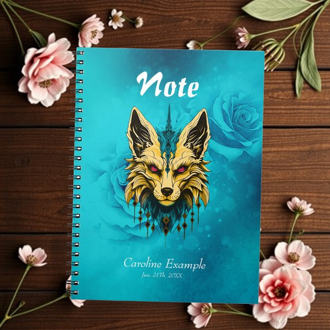 The mystical fox head, noble and mysterious.  notebook (Creator Uploaded)