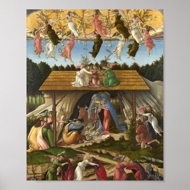 The Mystical Nativity By Sandro Botticelli Poster (Front)