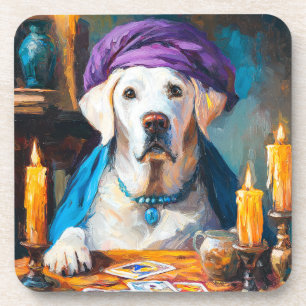 The Mystical Pooch Funny Fortuneteller Dog Coaster