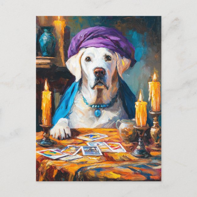 The Mystical Pooch | Funny Fortuneteller Dog Postcard (Front)