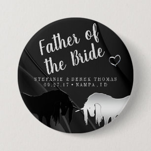 The Mystical Unicorn Wedding (Father of the Bride) 7.5 Cm Round Badge