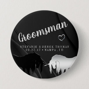 The Mystical Unicorn Wedding (Groomsman) 7.5 Cm Round Badge