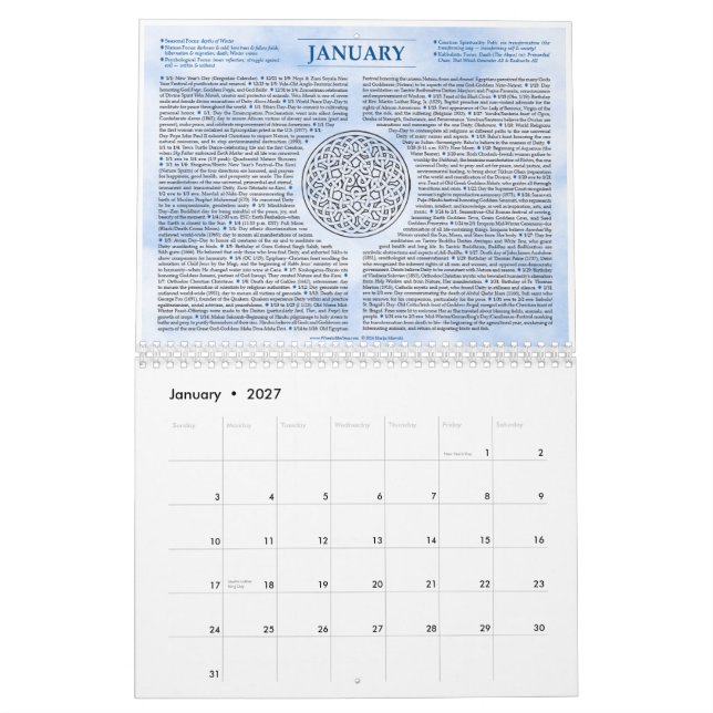 The Mystic's Wheel of the Year 2015 Wall Calendar (Jan 2027)