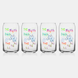 The Myth Dad The Legend Can Glass