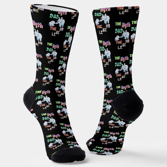 The Myth Dad The Legend Socks (Angled)