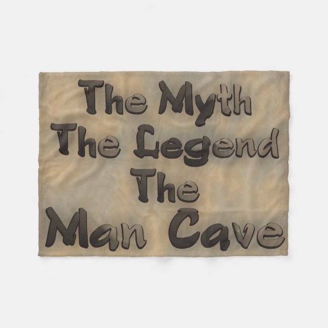The Myth The Legend The Man Cave Fleece Blanket (Front (Horizontal))