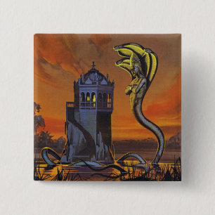 The Naga-King (colour litho) 15 Cm Square Badge
