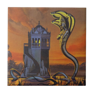 The Naga-King (colour litho) Tile