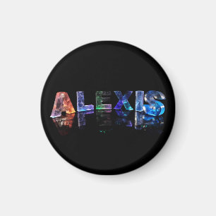 The Name Alexis in Lights Magnet