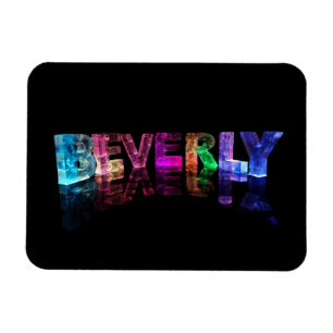 The Name Beverly in 3D Lights Magnet
