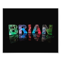 The Name Brian in 3D Lights