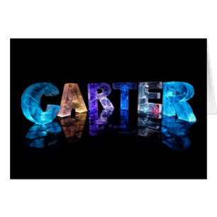 The Name Carter in 3D Lights
