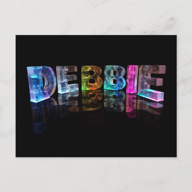 The Name Debbie in 3D Lights (Photograph) Postcard (Front)